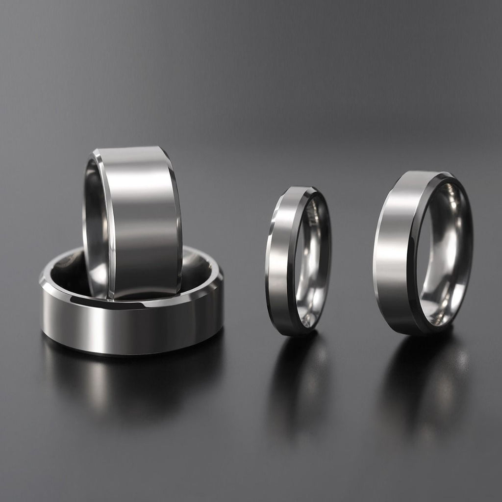 10mm Silver Color Men's Titanium Ring Brushed Women Wedding Bands