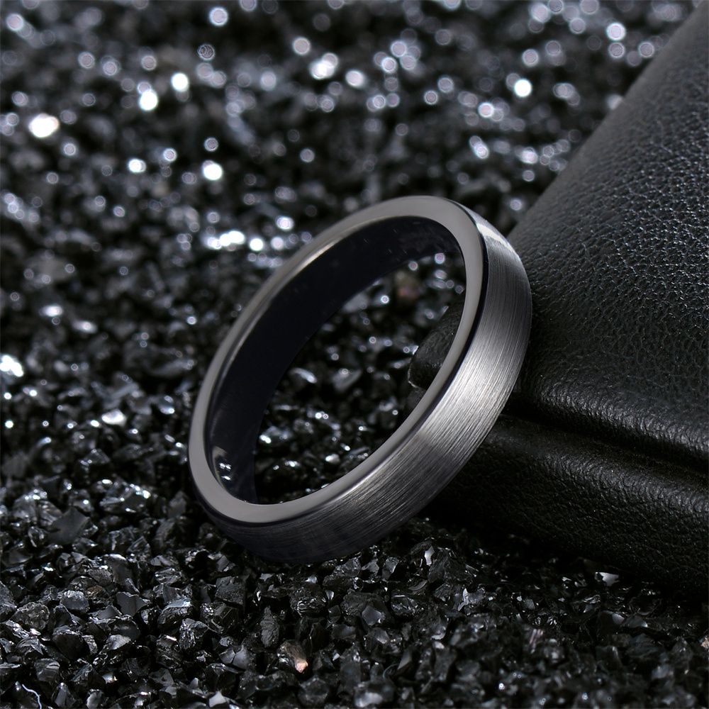 4mm Brushed Men Tungsten Carbide Ring Engagement Wedding Bands