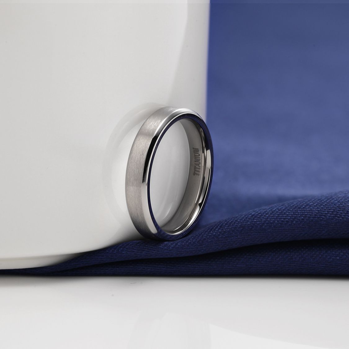 4mm Silver Color Men's Titanium Ring Brushed Women Wedding Band Engagement Rings