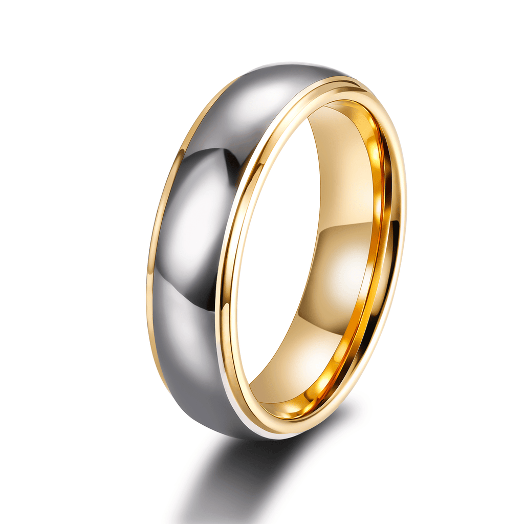 4mm/6mm High Polished Silver Gold Plated Tungsten Carbide Couple Ring Men Women Engagement Band