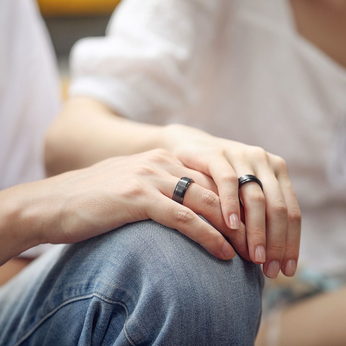 6mm Black Tungsten Carbide Ring Brushed Ring Men Women Wedding Bands