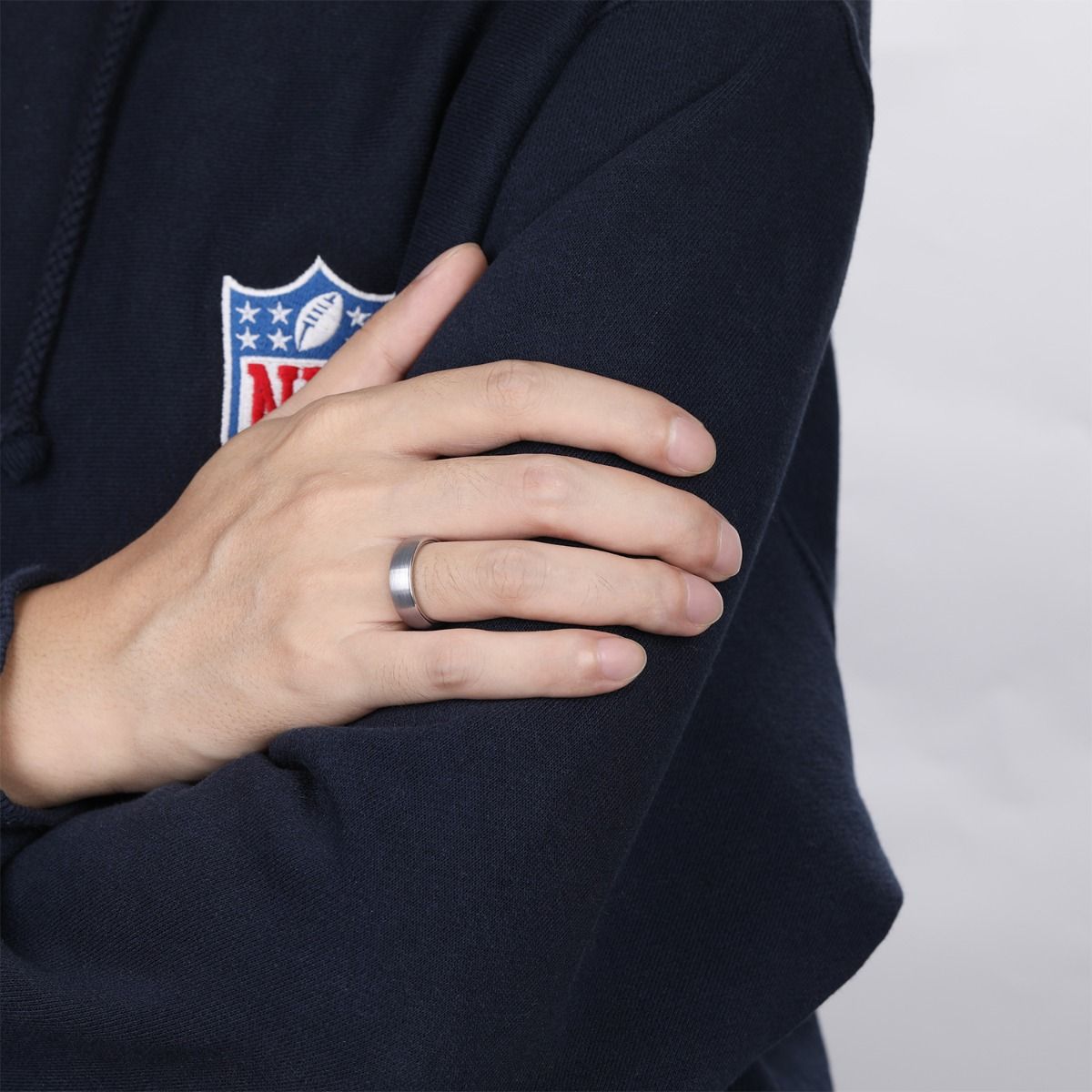 6mm Domed Tungsten Carbide Ring Men Silver Color Brushed Wedding Bands