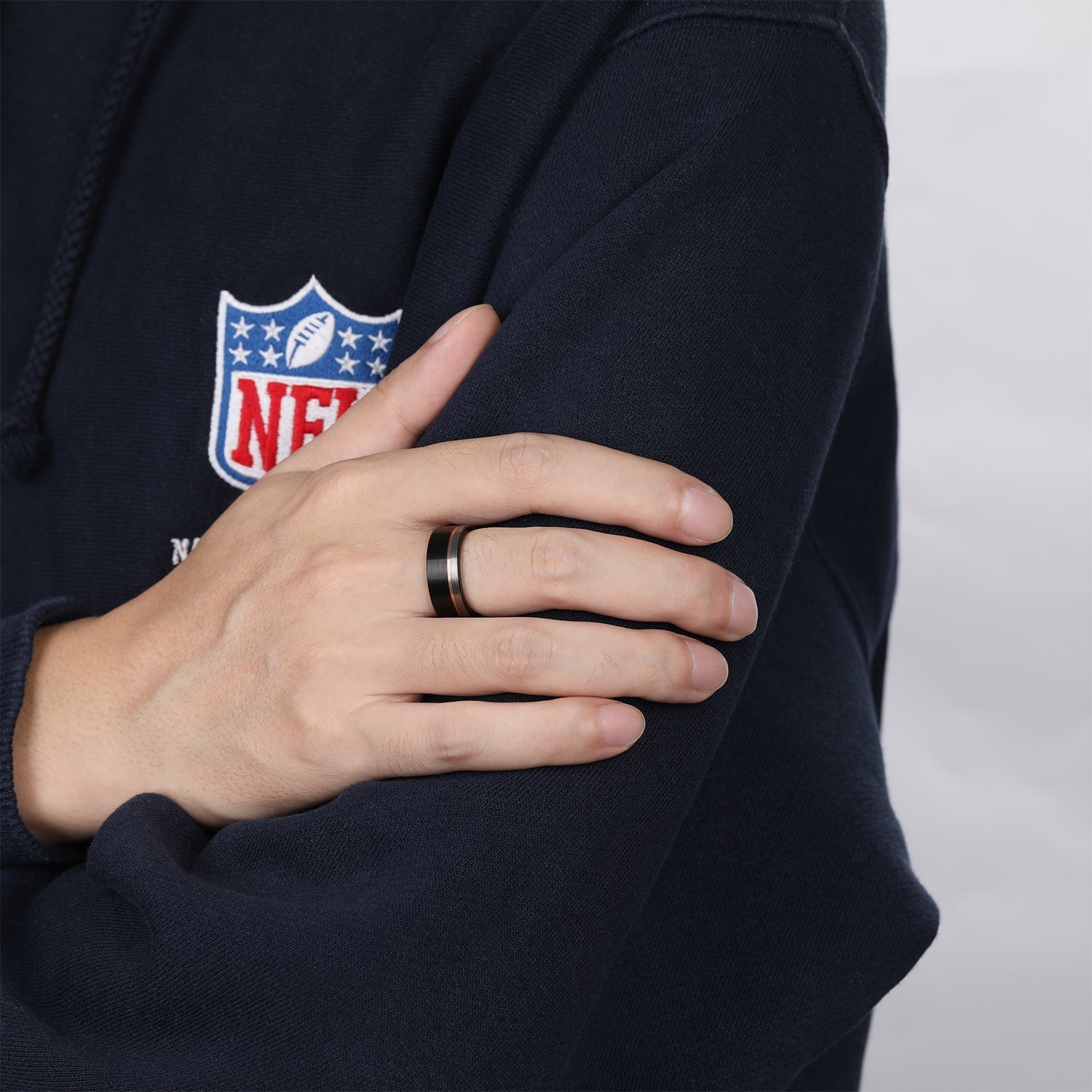 6mm Inlay Tungsten Ring Thin Groove Line Brushed Tungsten Wedding Band