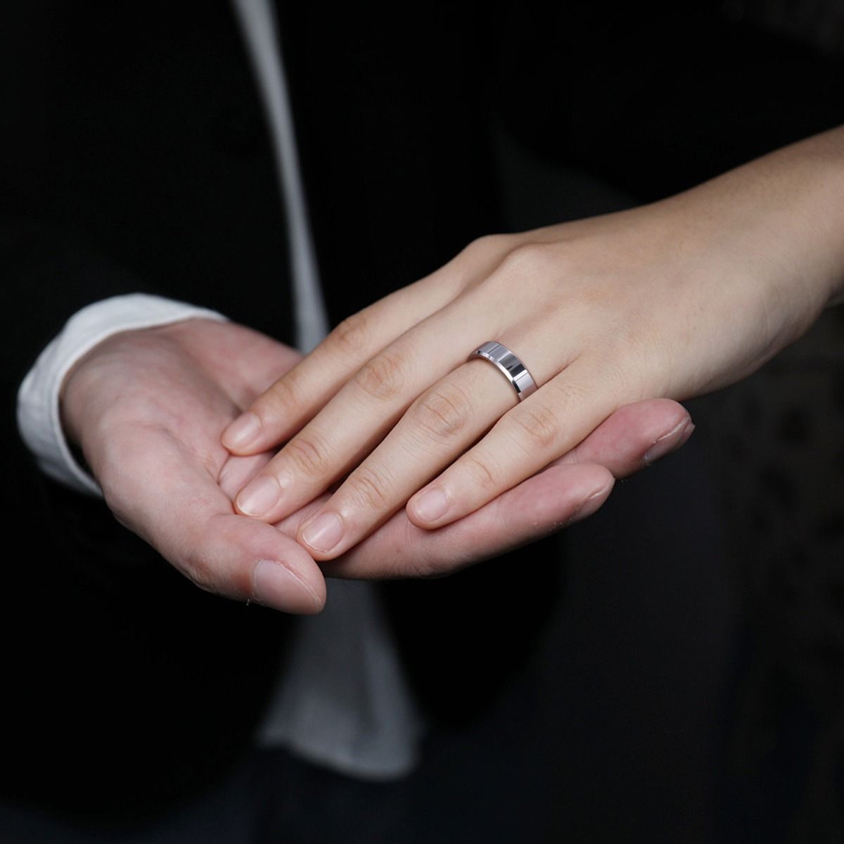 6mm Silver Color Tungsten Carbide Ring Men Women High Polished Wedding Bands