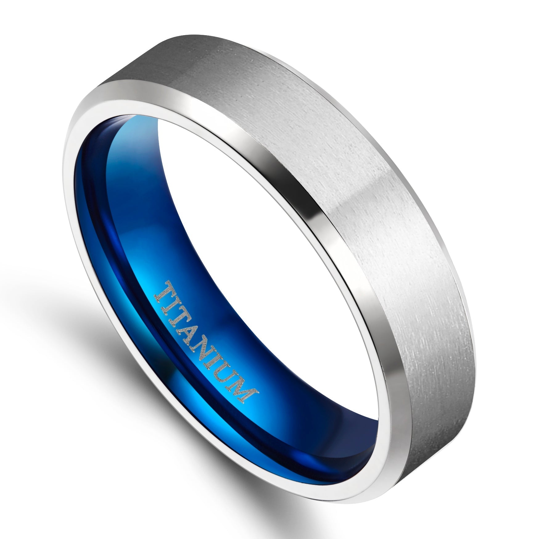 6mm Silver Titanium Rings Man Women Brushed Matte Wedding Band Engagement Rings Fashion Jewelry Anniversary