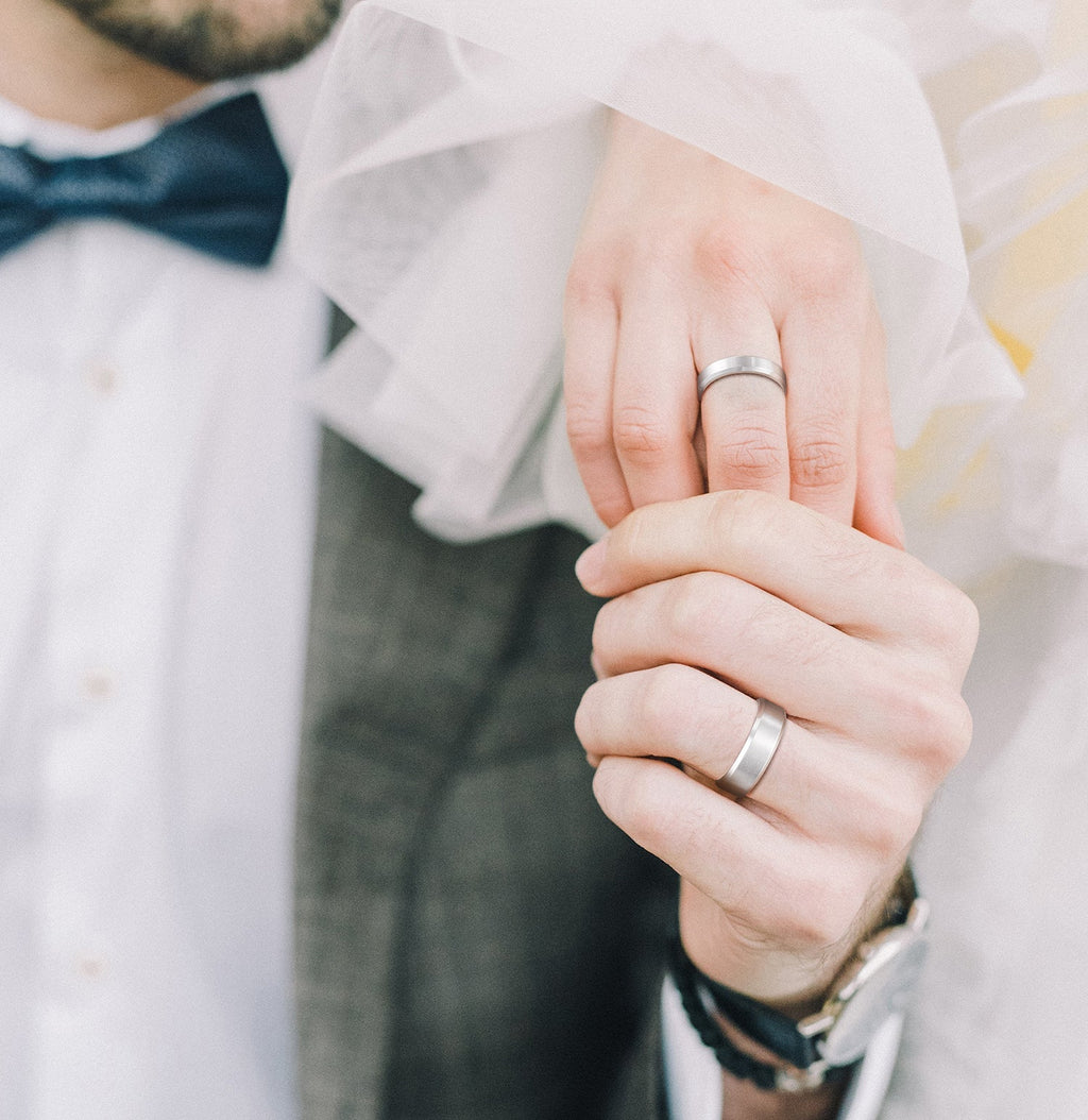 6mm Silver Titanium Rings Man Women Brushed Matte Wedding Band Engagement Rings Fashion Jewelry Anniversary