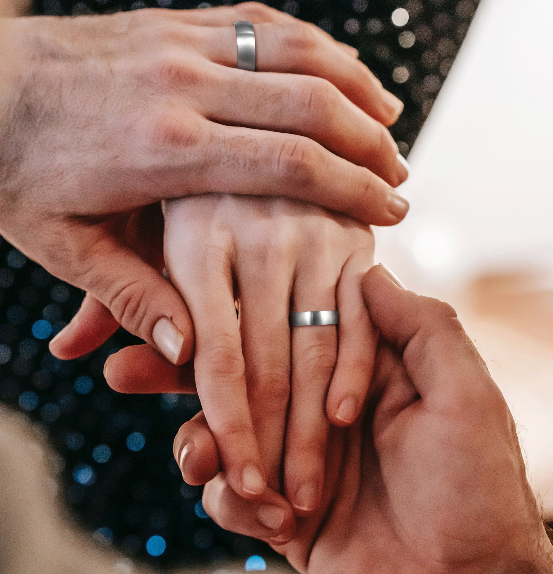 8mm Brushed Simple Silver Blue Color Titanium Ring Men Women Wedding Engagement Band Fashion Jewelry Anniversary Gifts