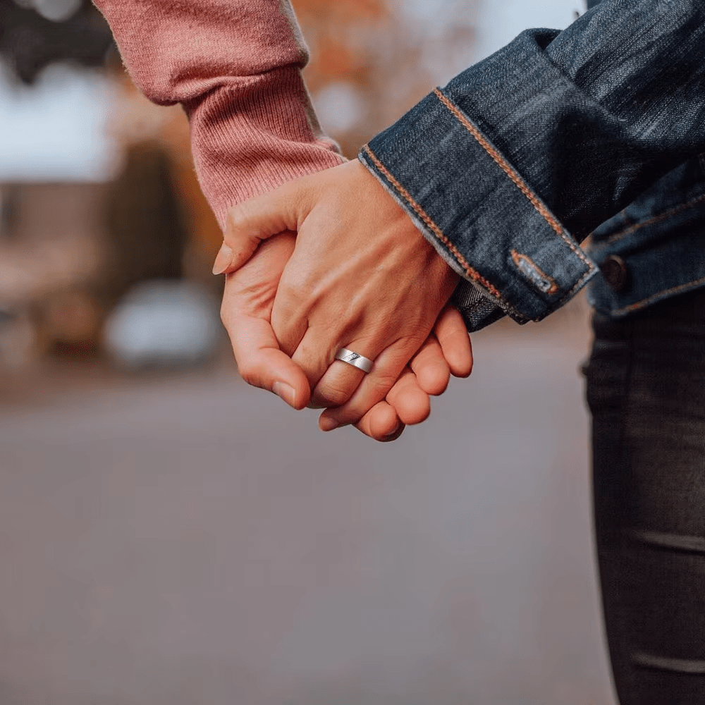 8mm Tungsten Carbide Rings for Men Cubic Zirconia Tungsten Brushed Engagement Wedding Ring Comfort Fit