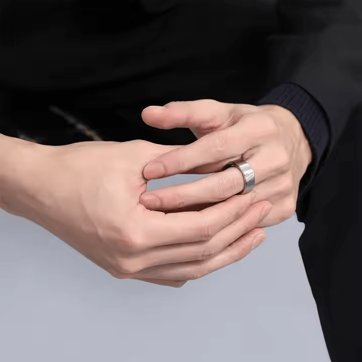 8mm Tungsten Carbide Rings for Men Cubic Zirconia Tungsten Brushed Engagement Wedding Ring Comfort Fit