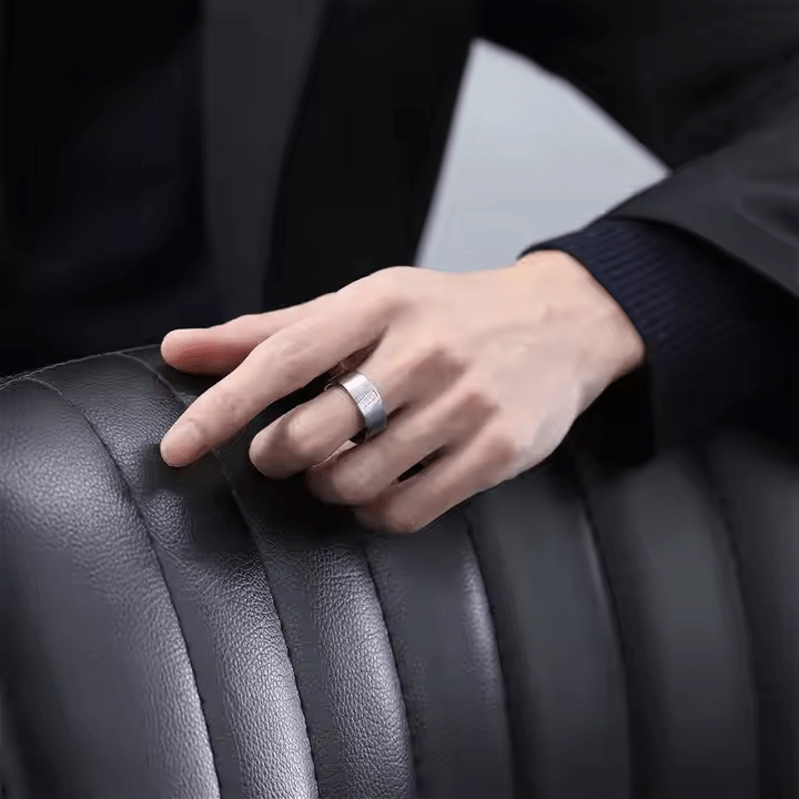 8mm Tungsten Carbide Rings for Men Cubic Zirconia Tungsten Brushed Engagement Wedding Ring Comfort Fit