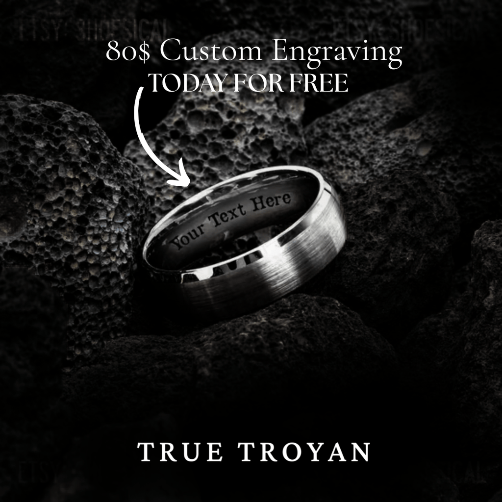 6mm Frosted Tungsten Carbide Rings Blue Women Matte Ring